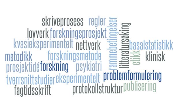 Ordsky av kursinnholdet