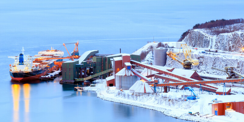 Utskipingsanlegg for jernmalm i Narvik.